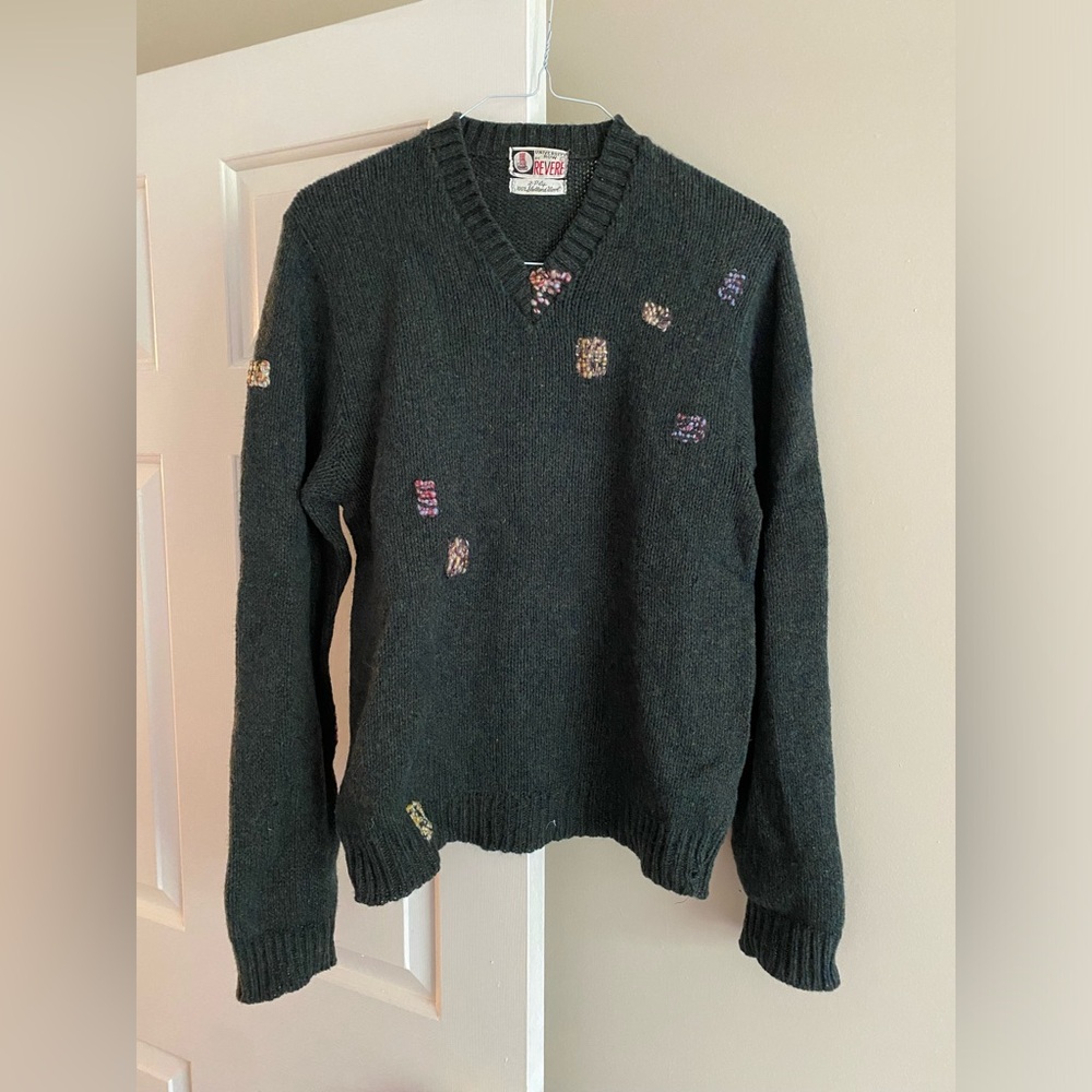 Vintage Sweater with Visible Mending